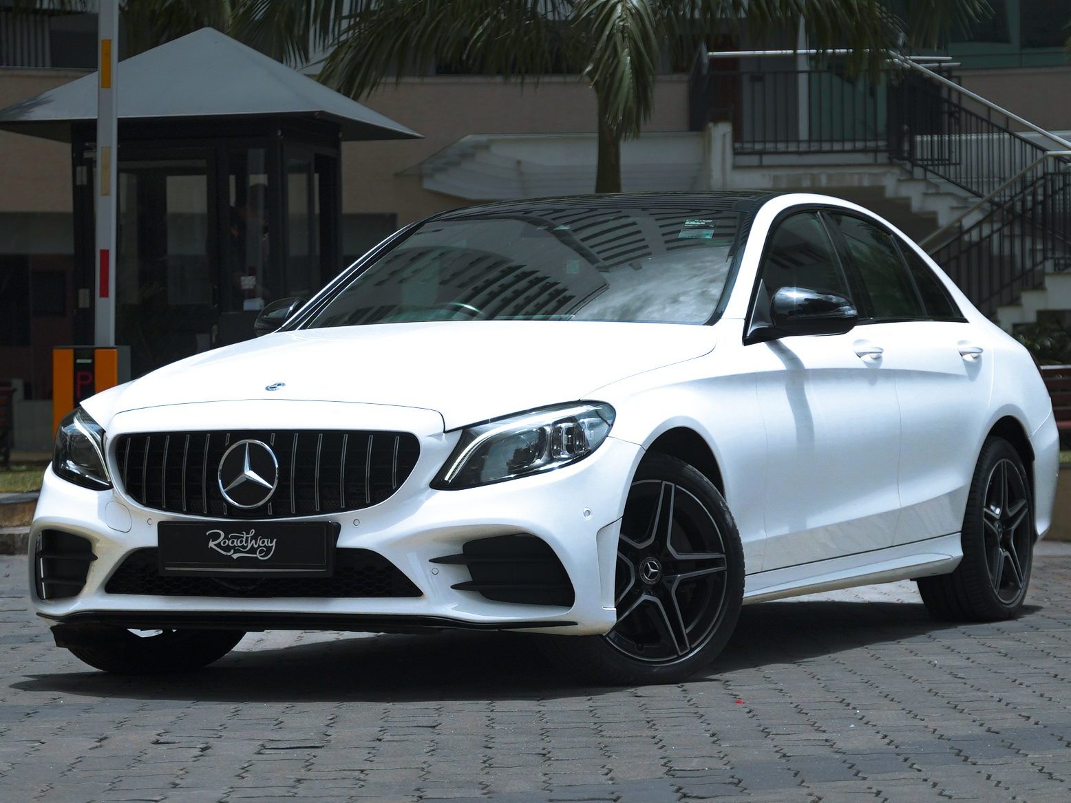 Mercedes Benz c300d polar white luxury car premium car